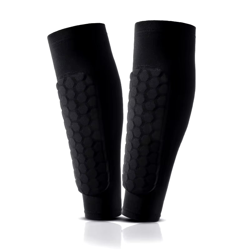 Unleash Your Game with 1Pcs Foam Football Shin Guard Socks - Ultimate Calf Compression Sleeve with Honeycomb Pads for Enhanced Performance!