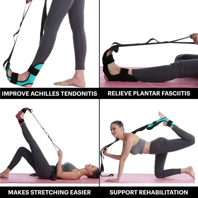 Enhanced Yoga Leg Stretching Band for Flexibility and Rehabilitation – Perfect for Foot Care and Plantar Fasciitis Treatment