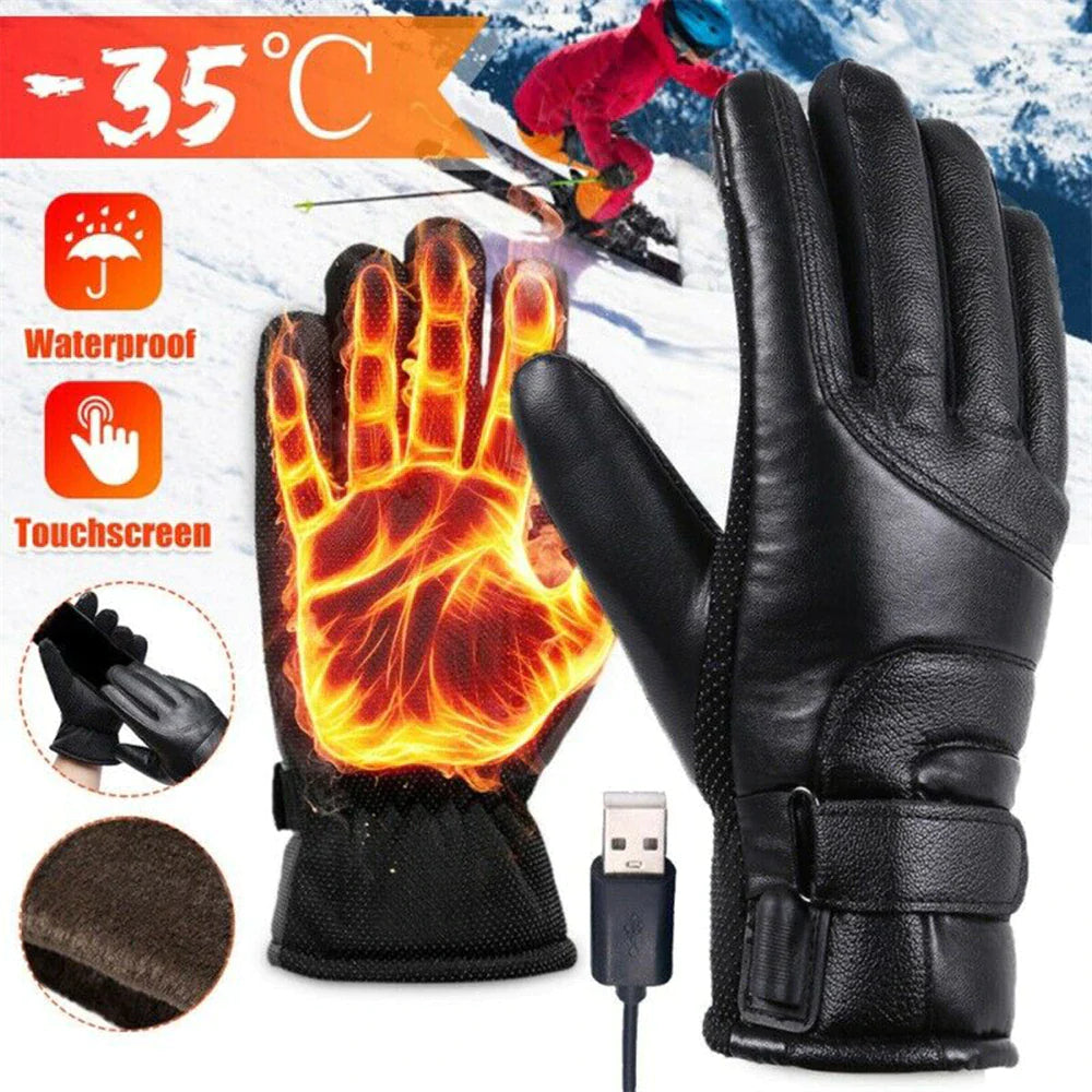 Unleash Cozy Warmth with Our Electric USB Heated Gloves - Perfect for Winter Skiing and Outdoor Adventures!