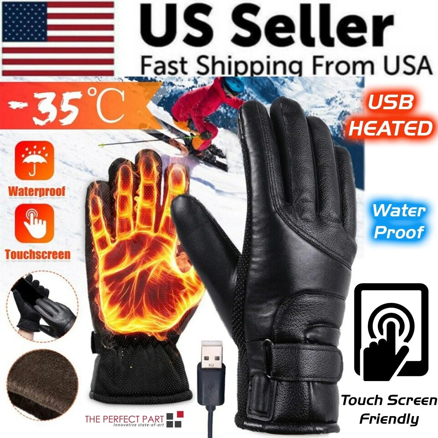 Unleash Cozy Warmth with Our Electric USB Heated Gloves - Perfect for Winter Skiing and Outdoor Adventures!